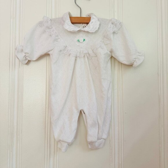 first impressions by healthtex vintage white jumper 0-5 months - Picture 1 of 8